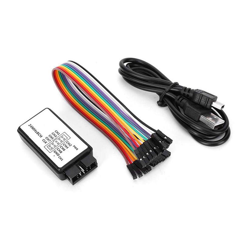 Logic Analyzer Usb - A96I-Logikanalysator 24 MHz Logikanalysegerät USB-Logikanalysator Geräteset