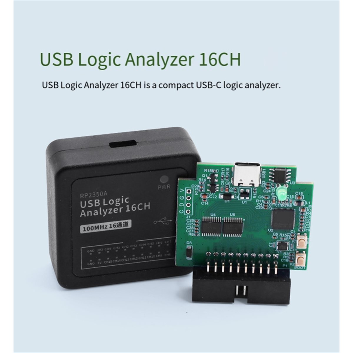 Logic Analyzer Usb - USB-Logikanalysator Logikanalysatormodul für RP2350A Mikrocontroller