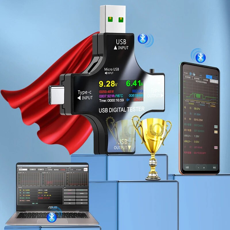 USB-Tester DC Typ-C PD Digital – Logic Analyzer Usb Bewertung und Preis