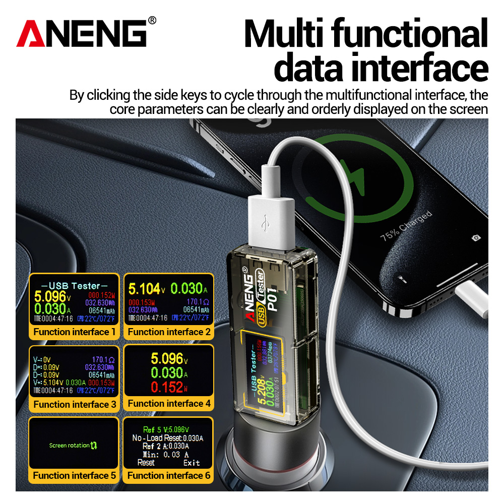 ANENG P01 USB-Tester, Voltmete – Logic Analyzer Usb Bewertung und Preis